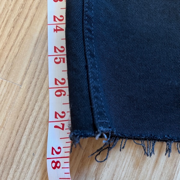 Zara 10/42 wide-leg black jeans with frayed hem - Picture 16 of 16